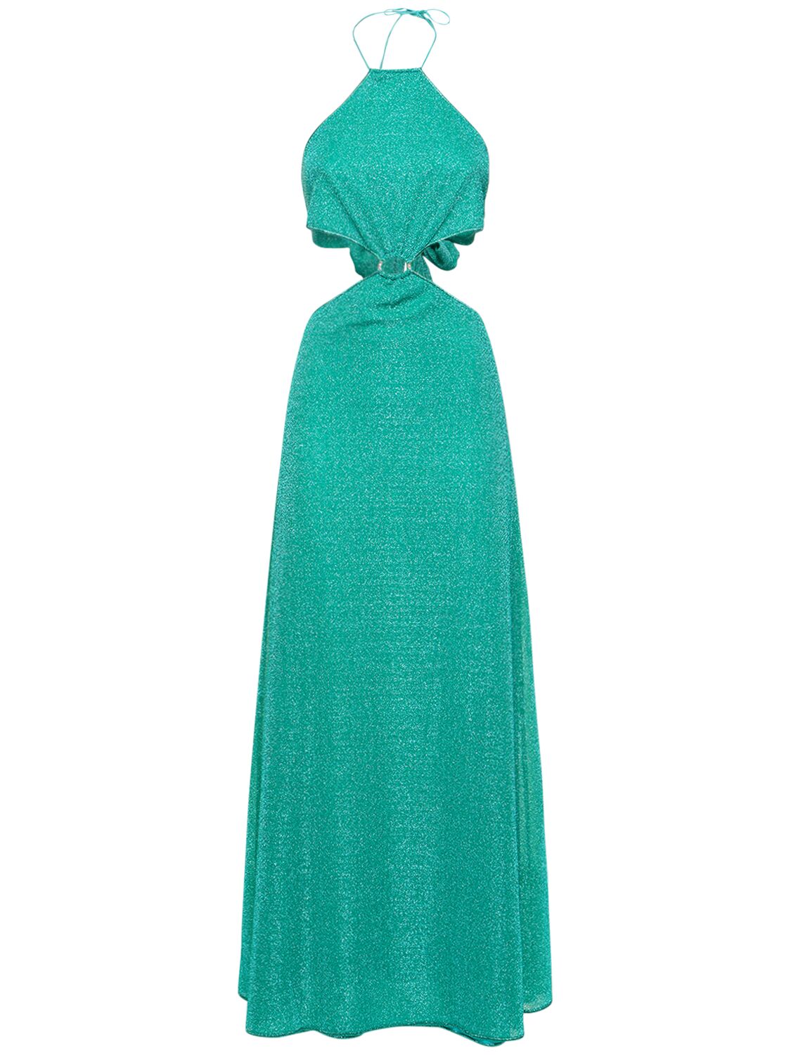 Oséree Swimwear Lumiere Lurex Long Dress In Blue