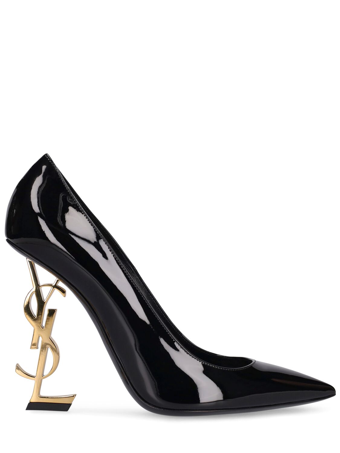 Saint Laurent 110mm Opyum Patent Leather Pumps In Black