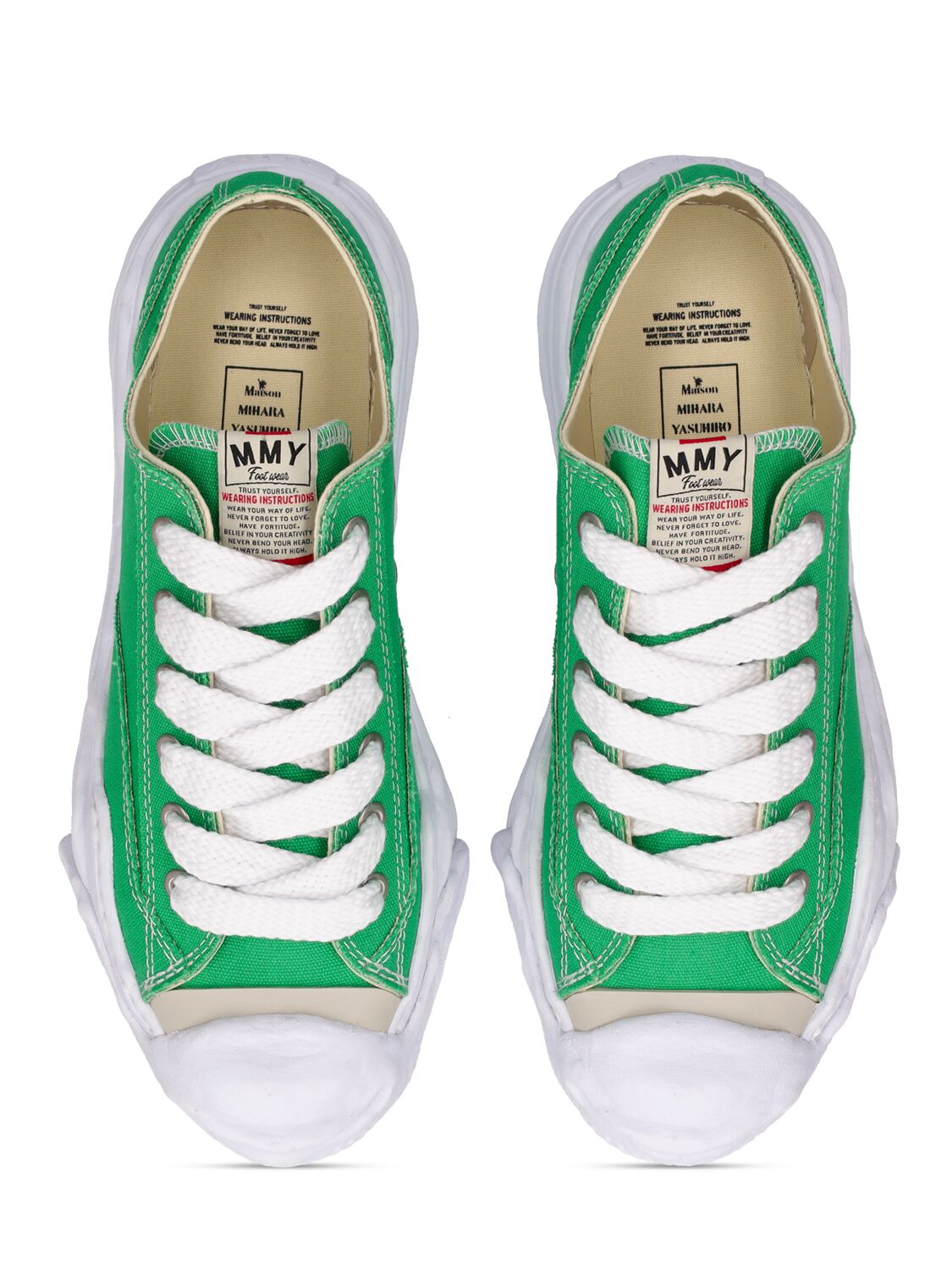 Shop Miharayasuhiro Hank Low Top Sneakers In Green
