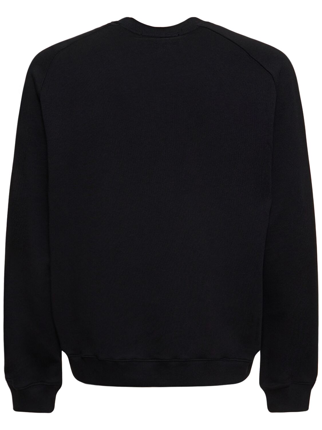 Shop Msgm Micro Logo Print French Terry Sweatshirt In Black