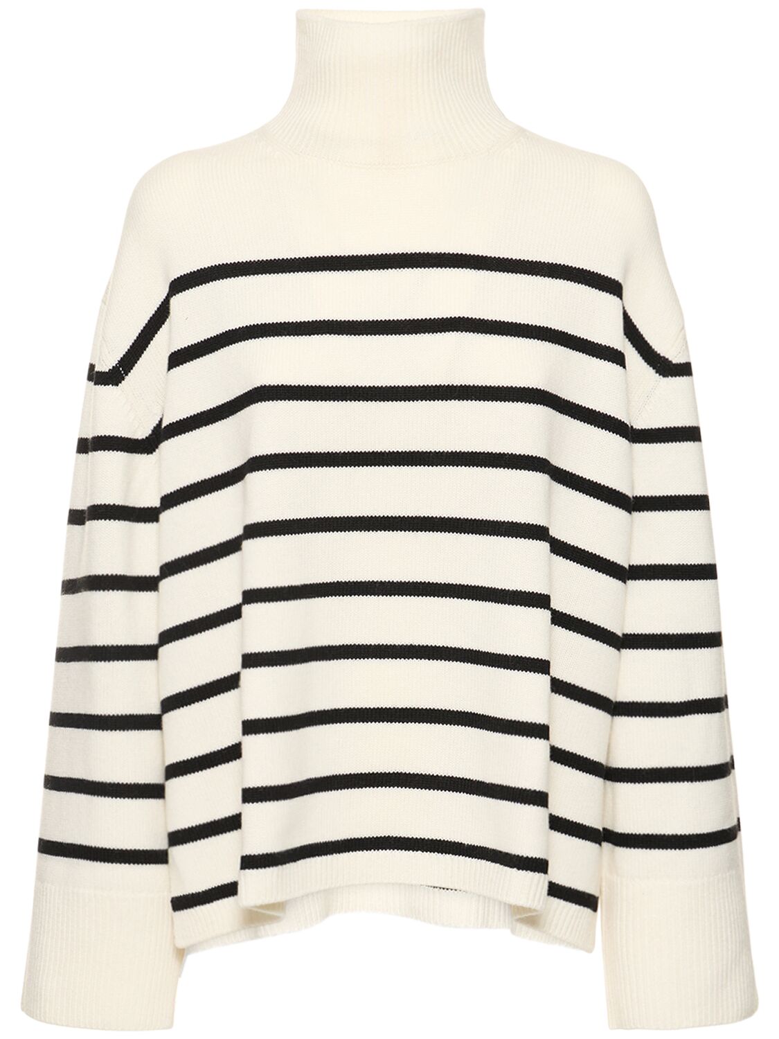 Shop Anine Bing Courtney Striped Wool Cashmere Sweater In Multicolor