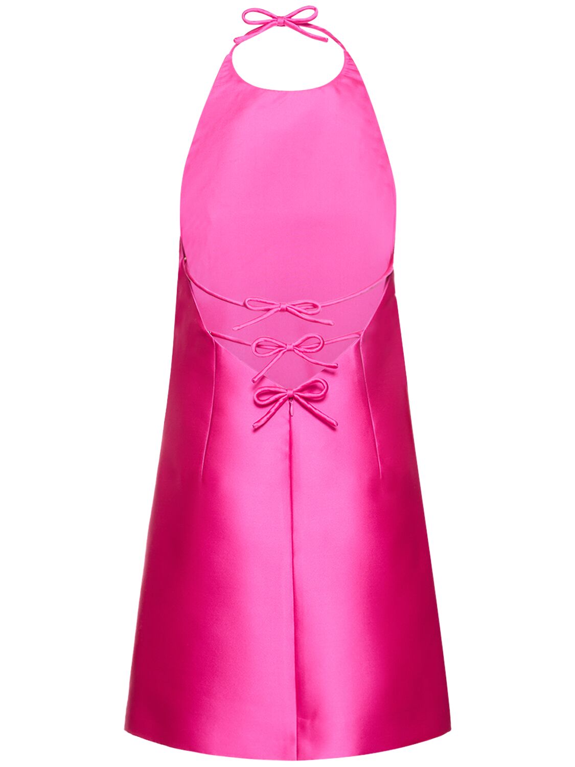 Shop Valentino Duchesse Mini Halter Dress In Pink