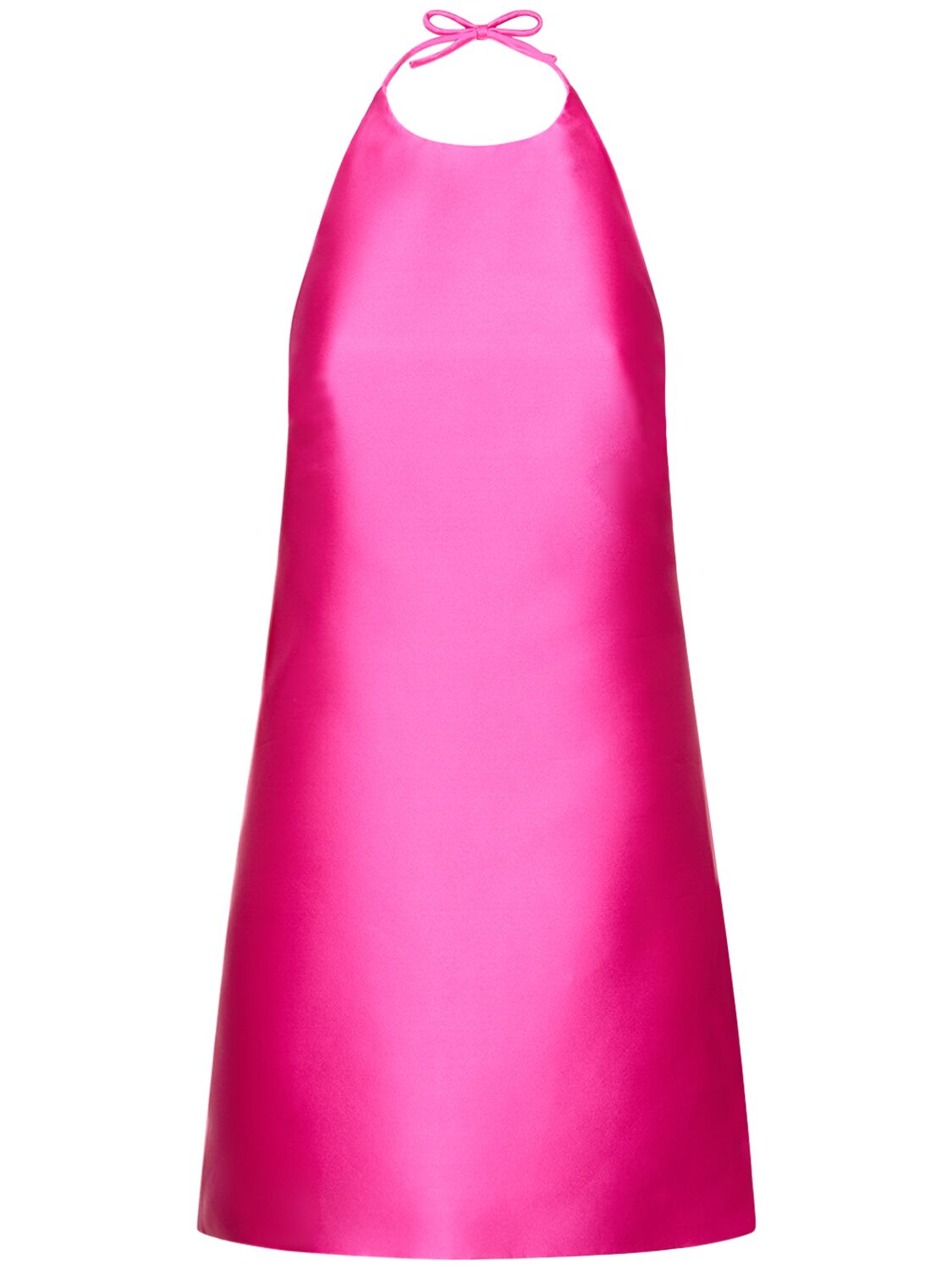 Shop Valentino Duchesse Mini Halter Dress In Pink
