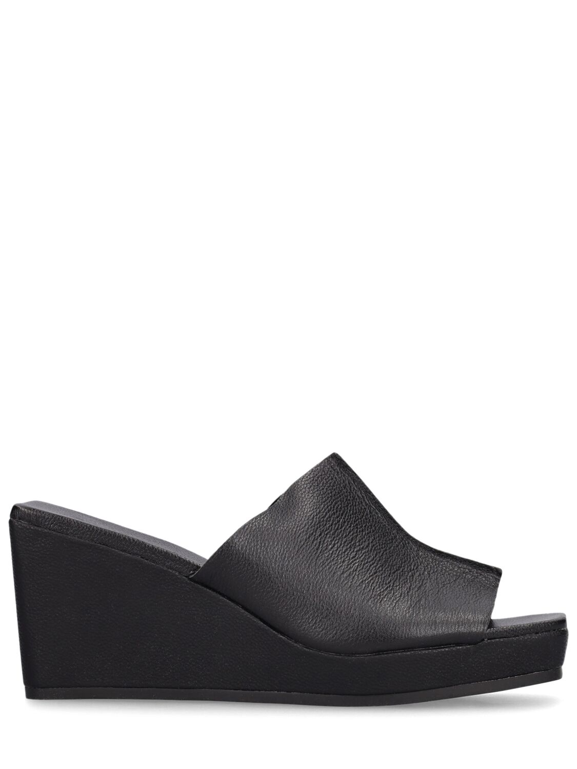 St.agni 80mm Maria Leather Wedges In Black