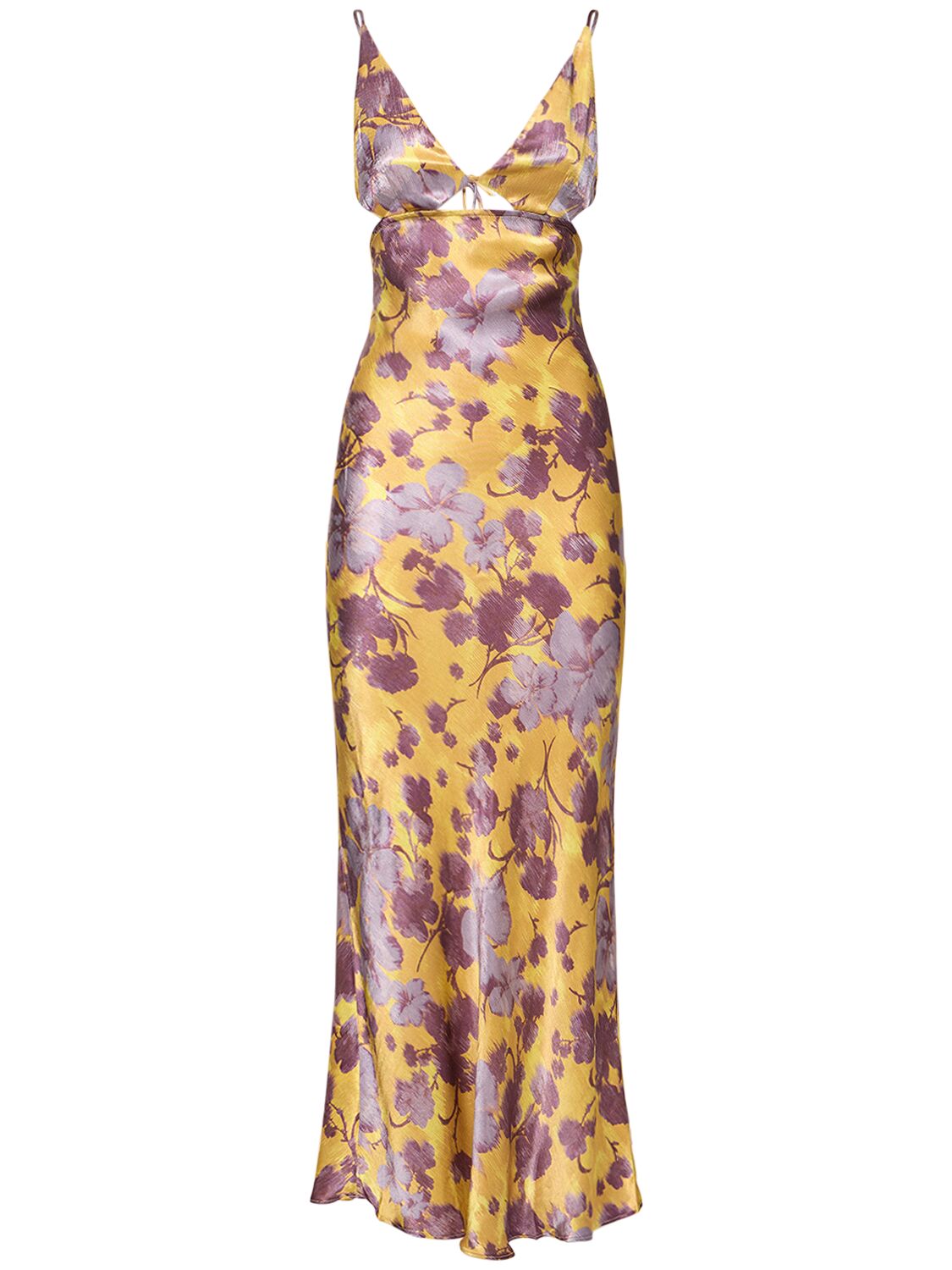 Shop Bec & Bridge Indi Floral Printed Viscose Maxi Dress In Multicolor