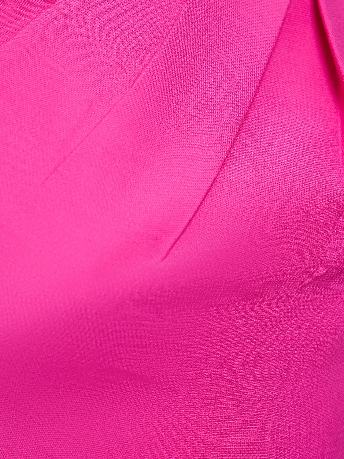 Shop Roland Mouret Silk & Wool Midi Dress In Pink