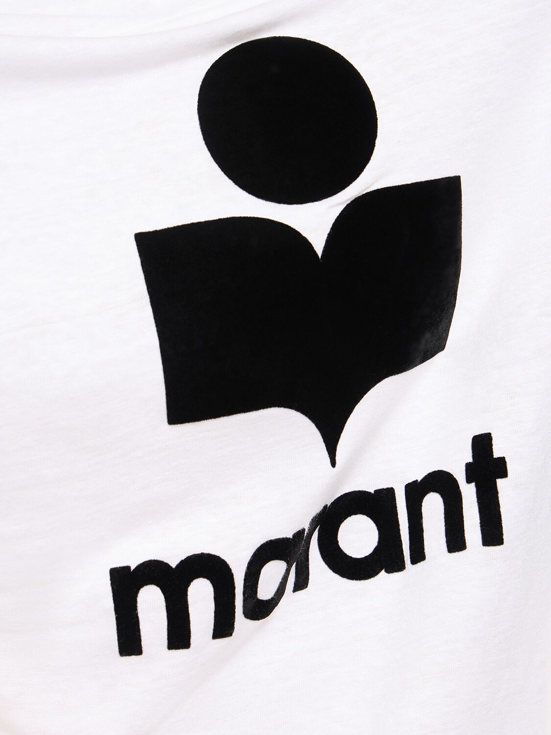 Shop Marant Etoile Zewel Printed Linen T-shirt In White