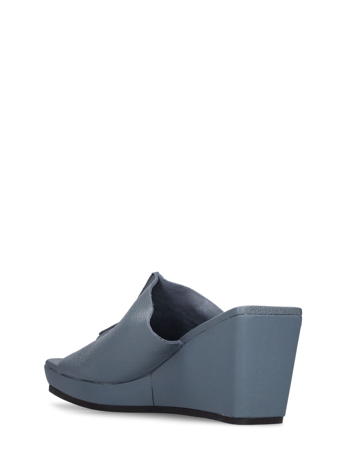 Shop St.agni 80mm Maria Leather Wedges In Blue
