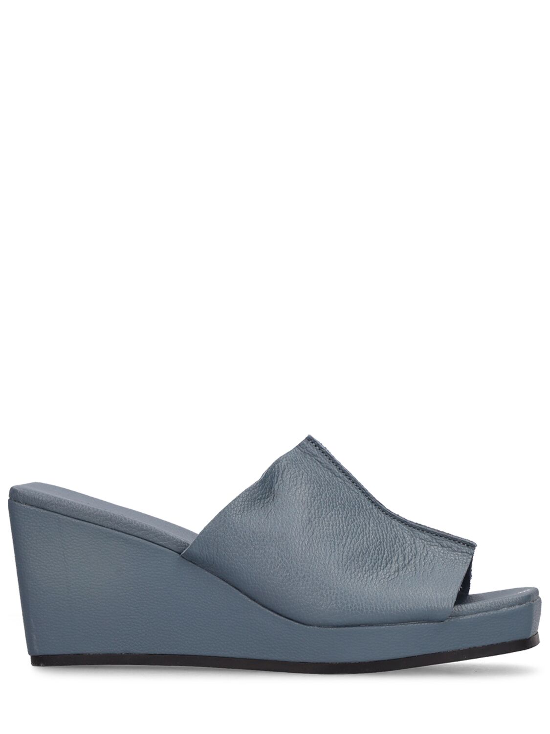 St.agni 80mm Maria Leather Wedges In Blue