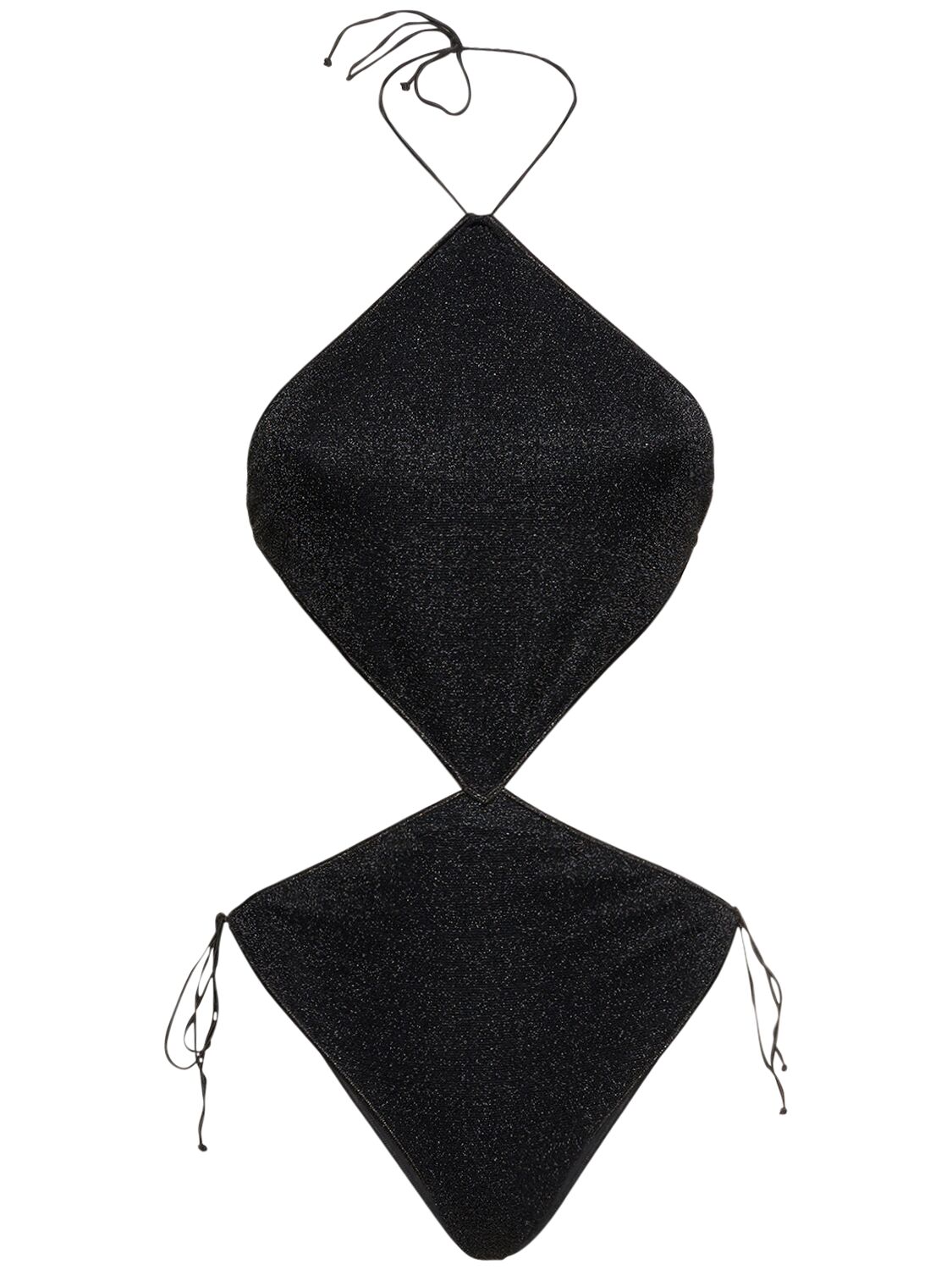 Oséree Swimwear Lumiere Maillot Lurex Diamond Swimsuit In Black