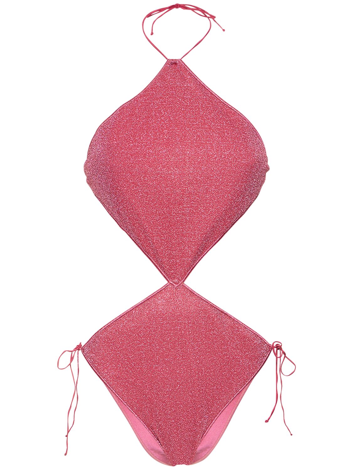 Oséree Swimwear Lumiere Maillot Lurex Diamond Swimsuit In Pink