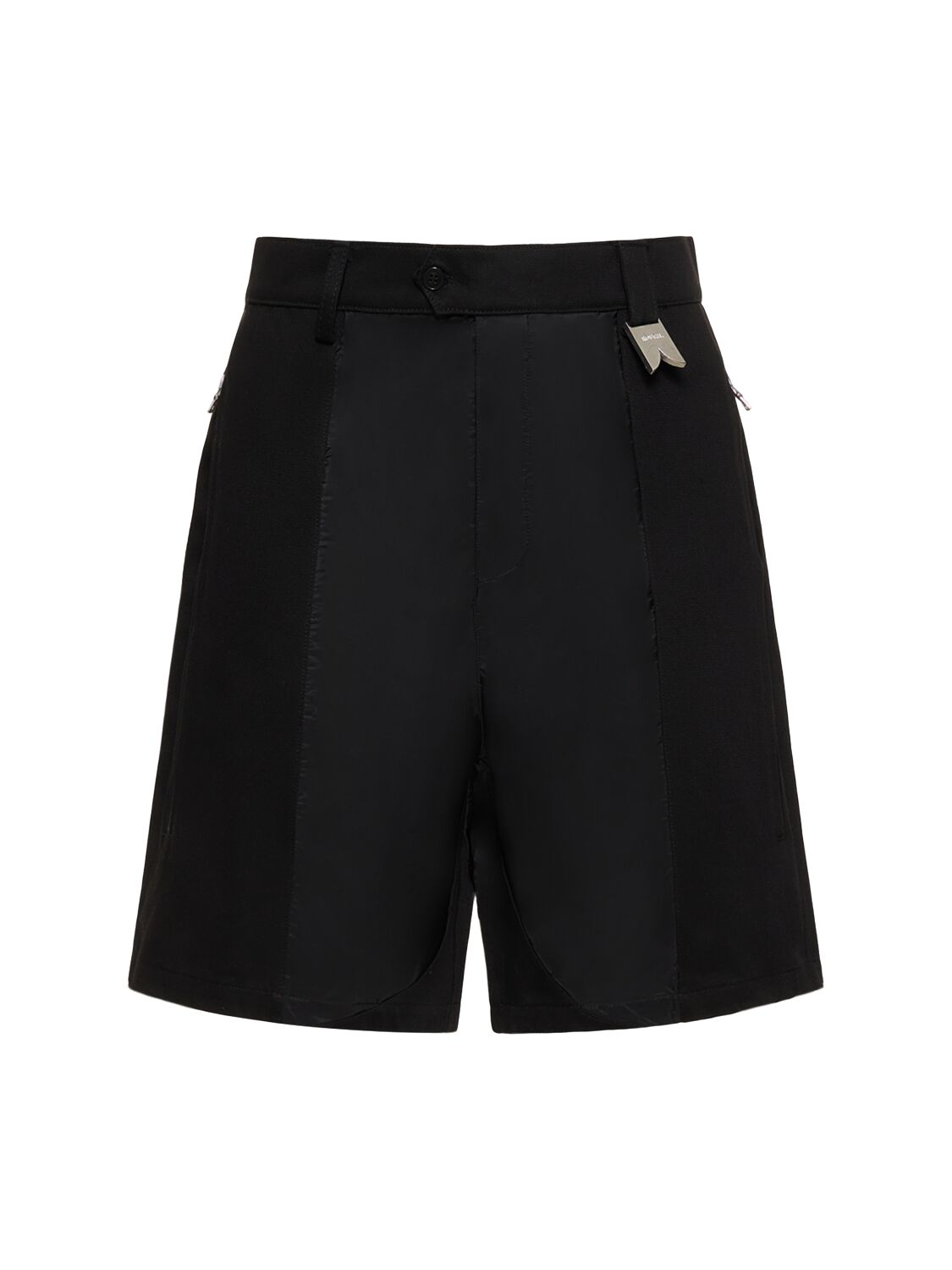 Rough Bootcut Cotton Shorts In Black