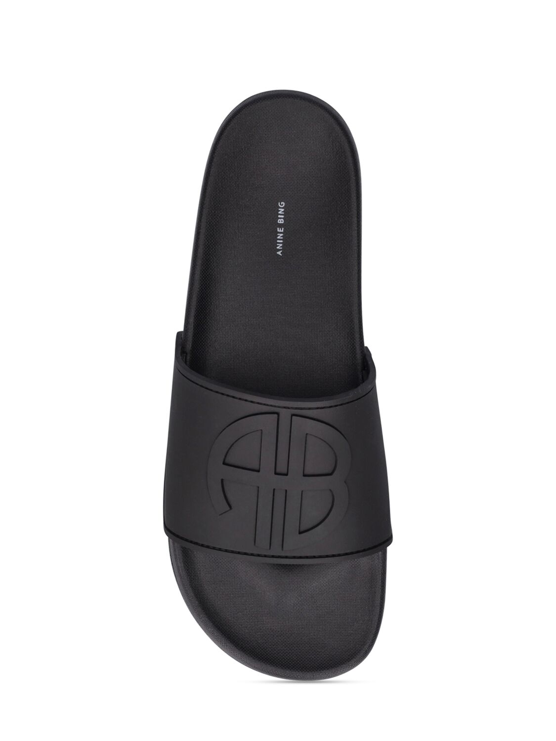 Shop Anine Bing 10mm Isla Rubber Slide Sandals In Black