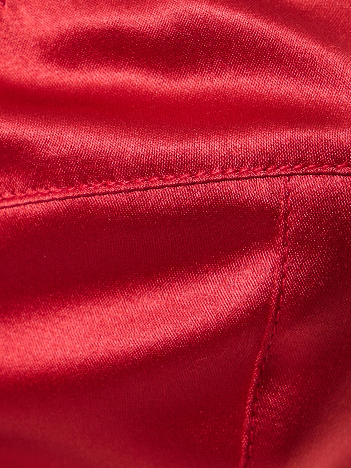 Shop Dolce & Gabbana Silk Satin Bra In Red