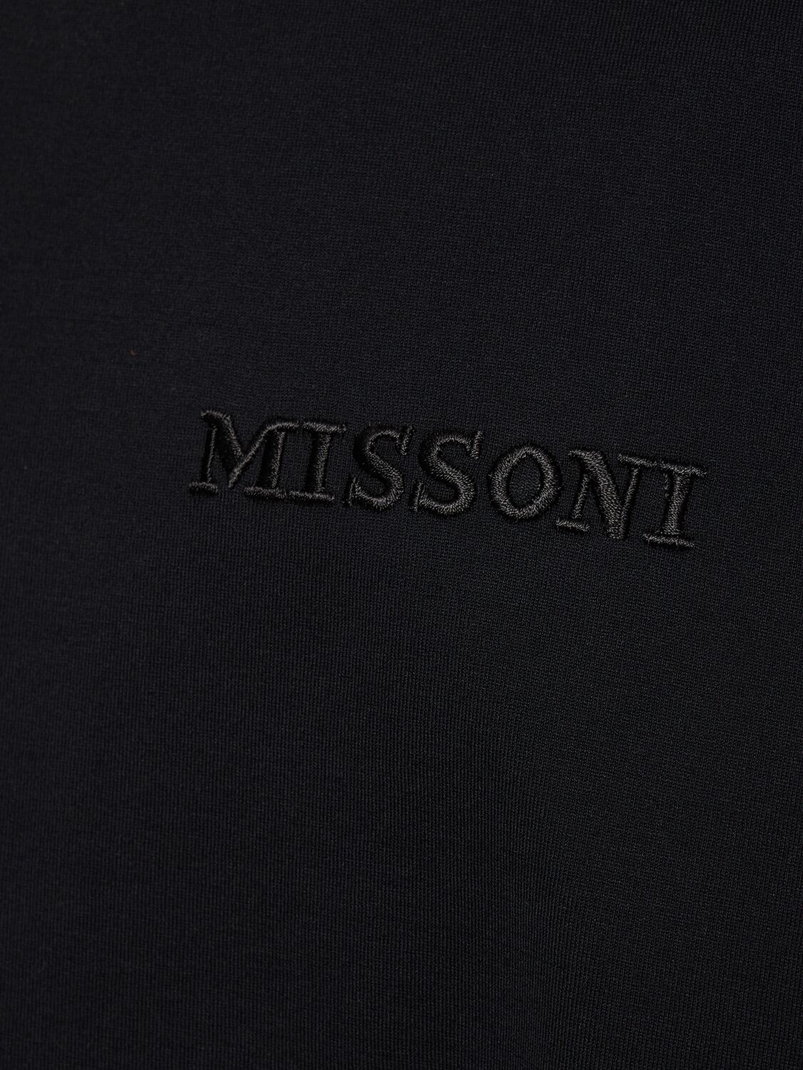 Shop Missoni Dyed Cotton Jersey T-shirt In Black