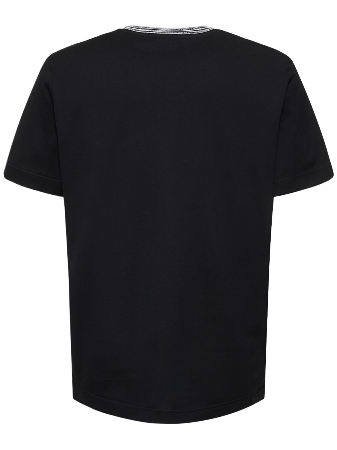 Shop Missoni Dyed Cotton Jersey T-shirt In Black