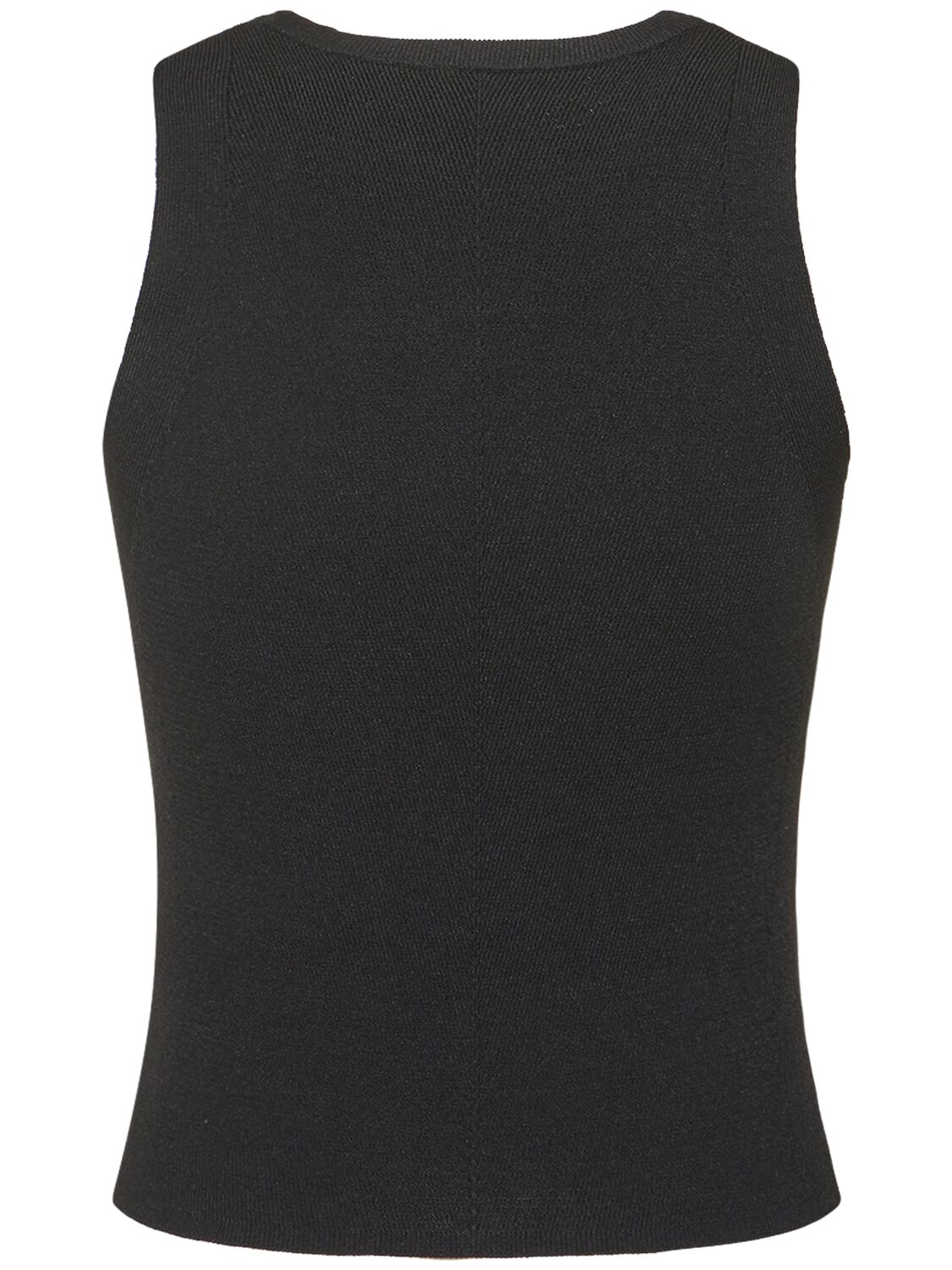 Shop Diesel M-onerva Knitted Viscose Blend Top In Black