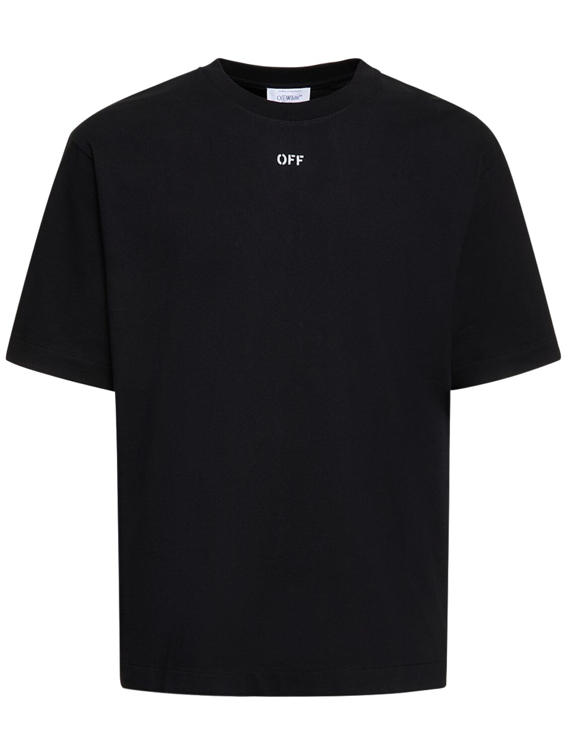 Shop Off-white Off Stamp Skate Cotton T-shirt In Black