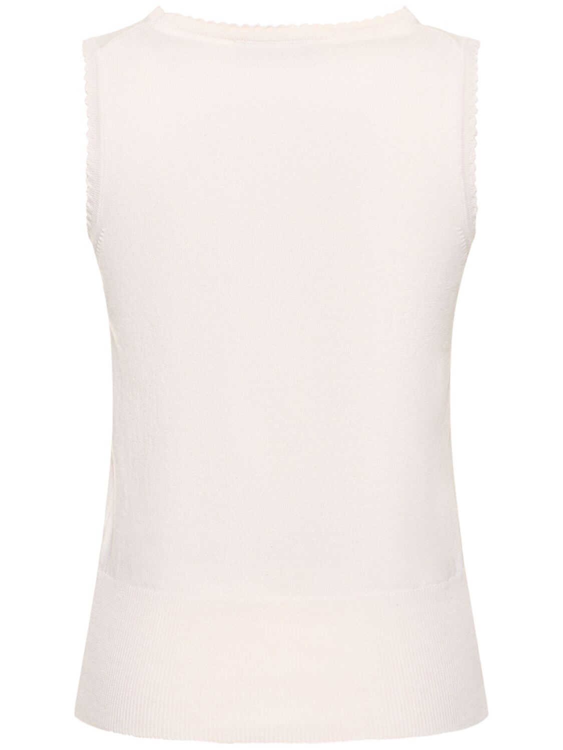 Shop Vivienne Westwood Bea Logo Cotton & Cashmere Knit Vest In Cream