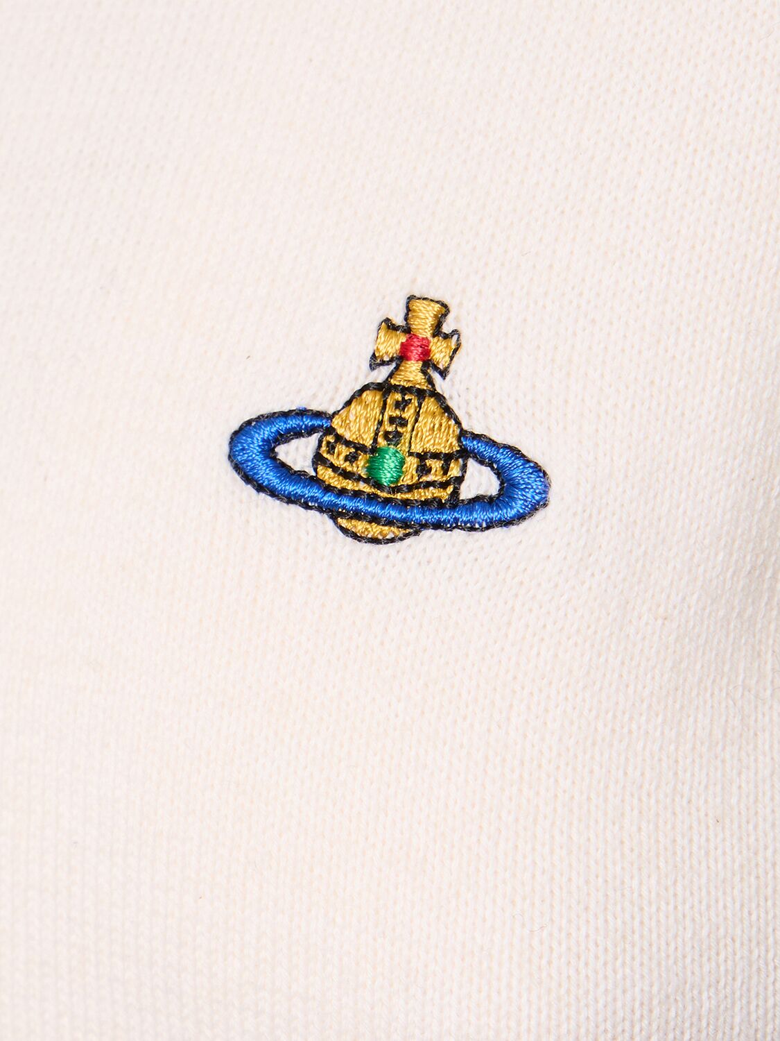 Shop Vivienne Westwood Bea Logo Cotton & Cashmere Knit Vest In Cream