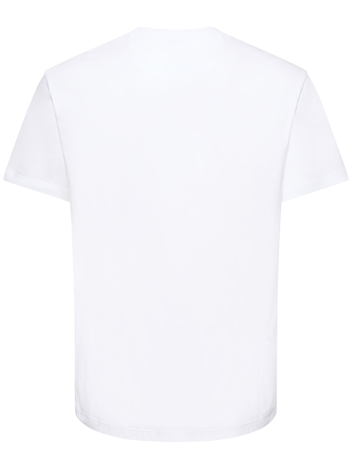 Shop Valentino Regular Fit Cotton T-shirt With Logo In White