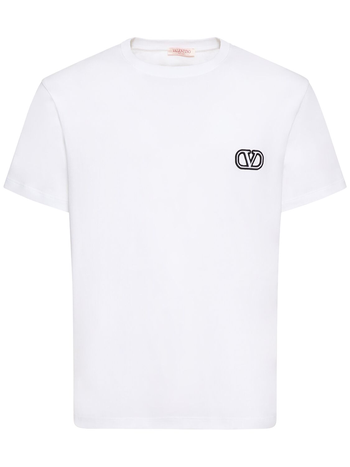 Valentino Logo Regular版型棉质t恤 In White