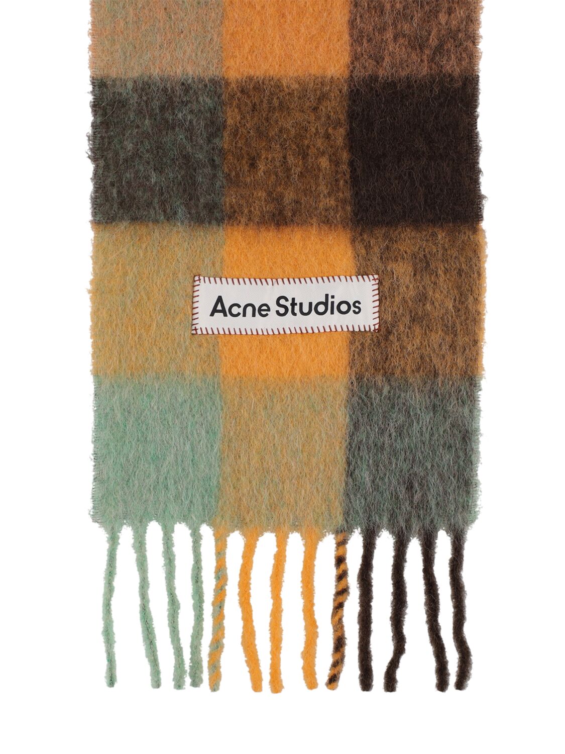 Shop Acne Studios Vally Alpaca Blend Scarf In Chestunt Brown/