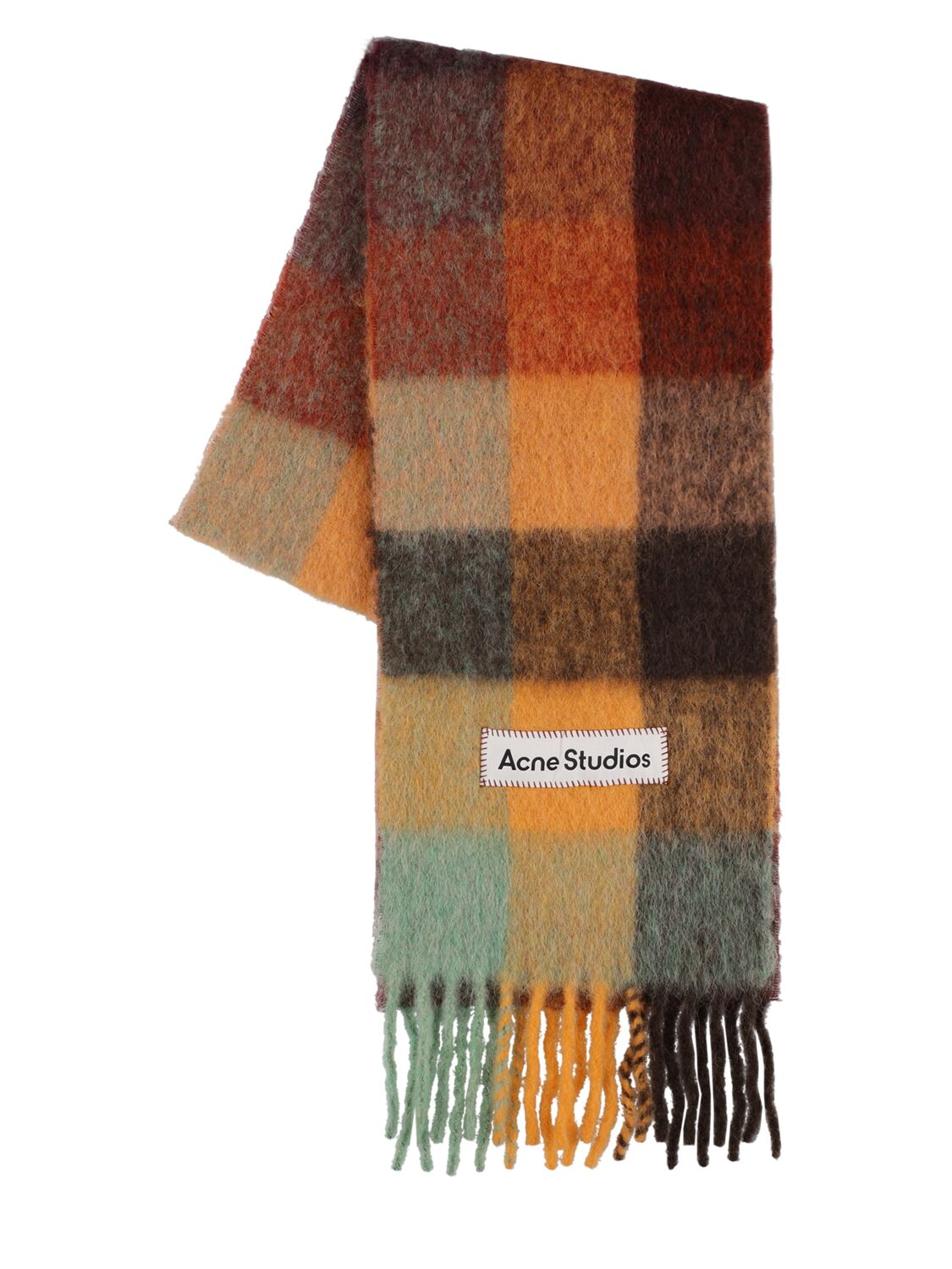 Shop Acne Studios Vally Alpaca Blend Scarf In Chestunt Brown/