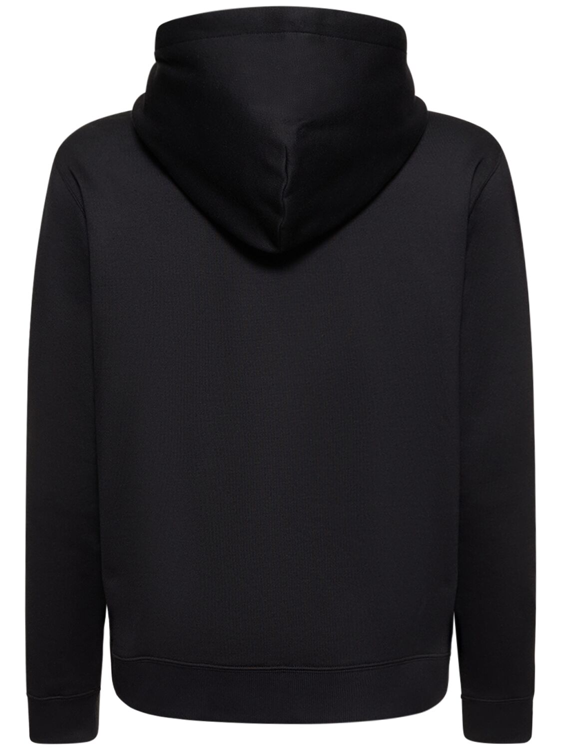 Shop Valentino Cotton Sweatshirt Hoodie W/ Logo In Black