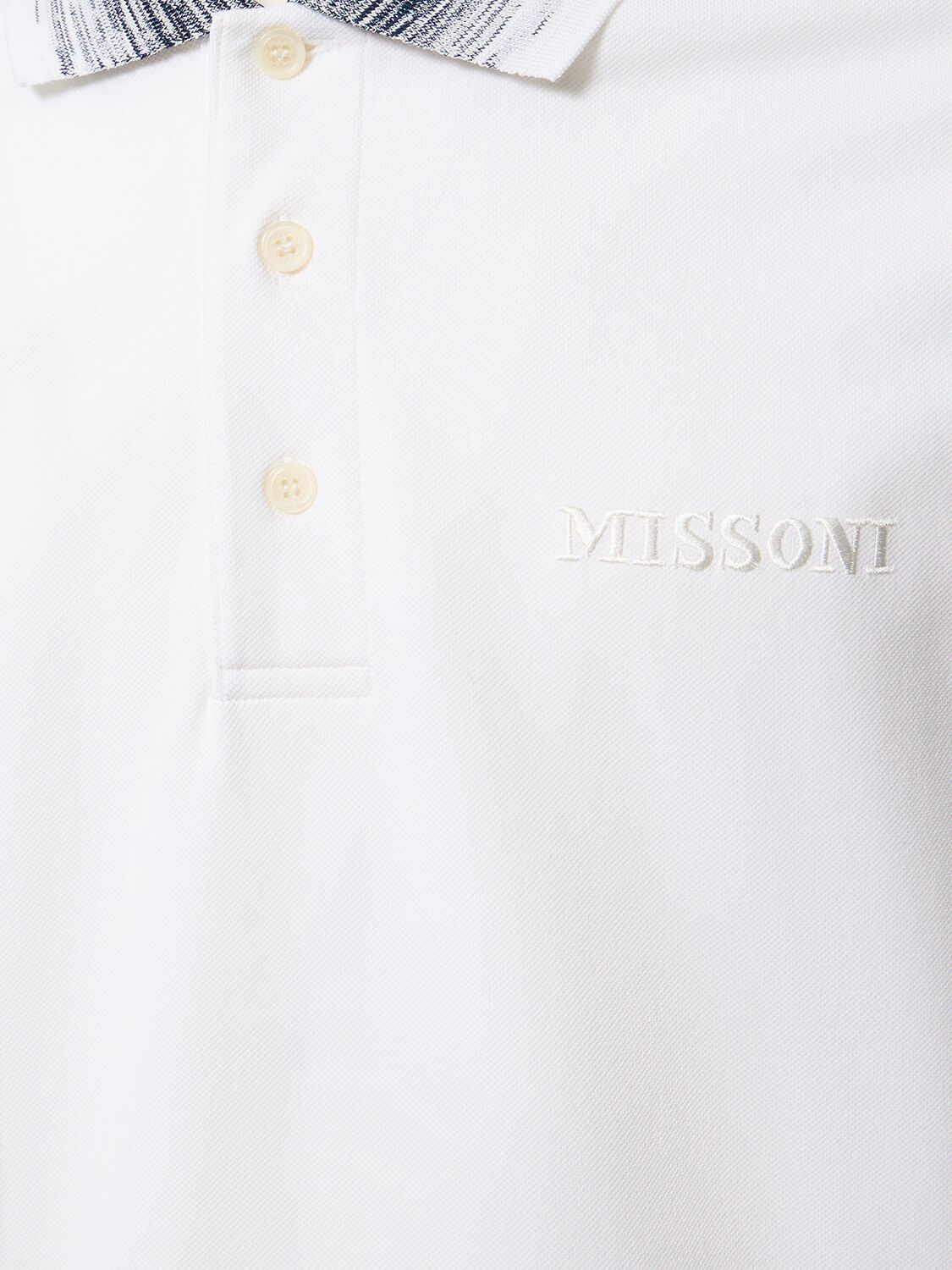 Shop Missoni Dyed Cotton Piquet Polo In White