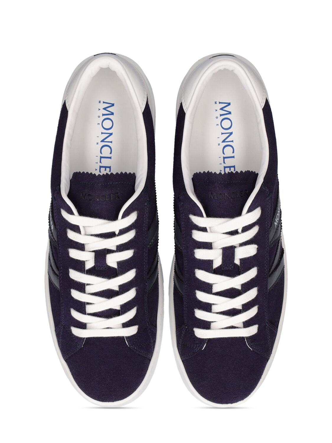 Shop Moncler Monaco Eco Sustainable Sneakers In Blue,white