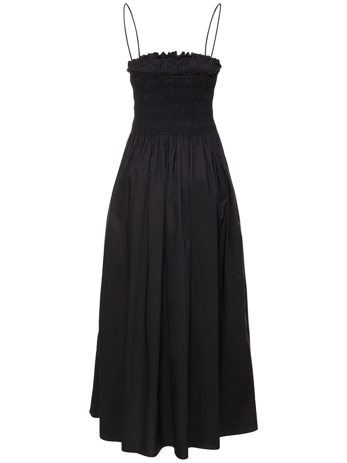 Shop Matteau Organic Cotton Poplin Maxi Dress In Black