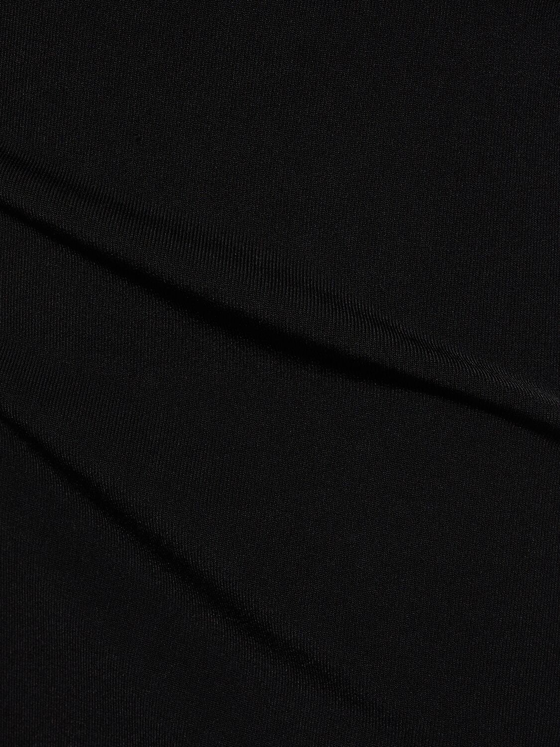 Shop Roland Mouret Knit Viscose Stretch Midi Dress In Black