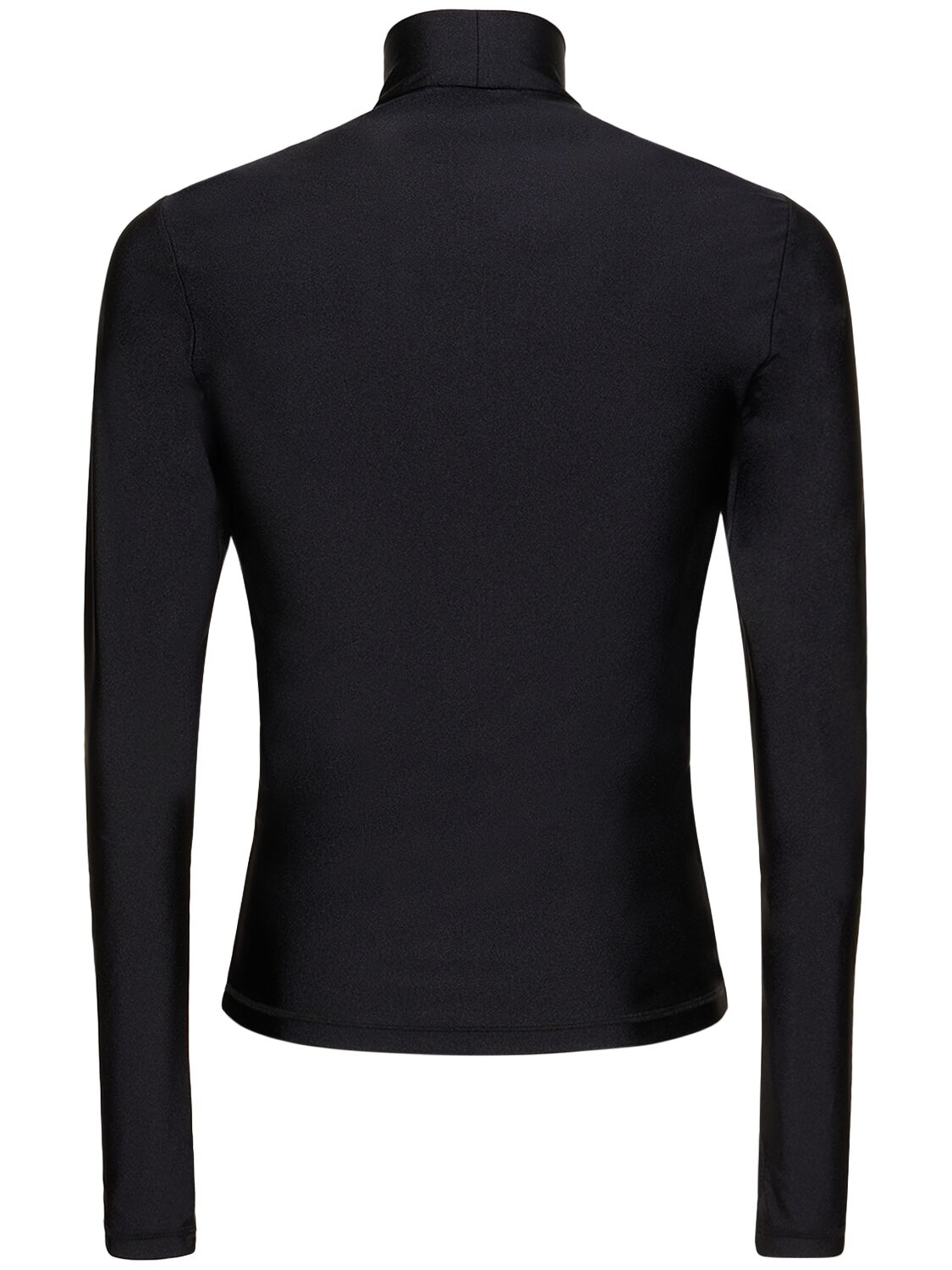 Shop Coperni Logo Fitted High Collar L/s T-shirt In Black