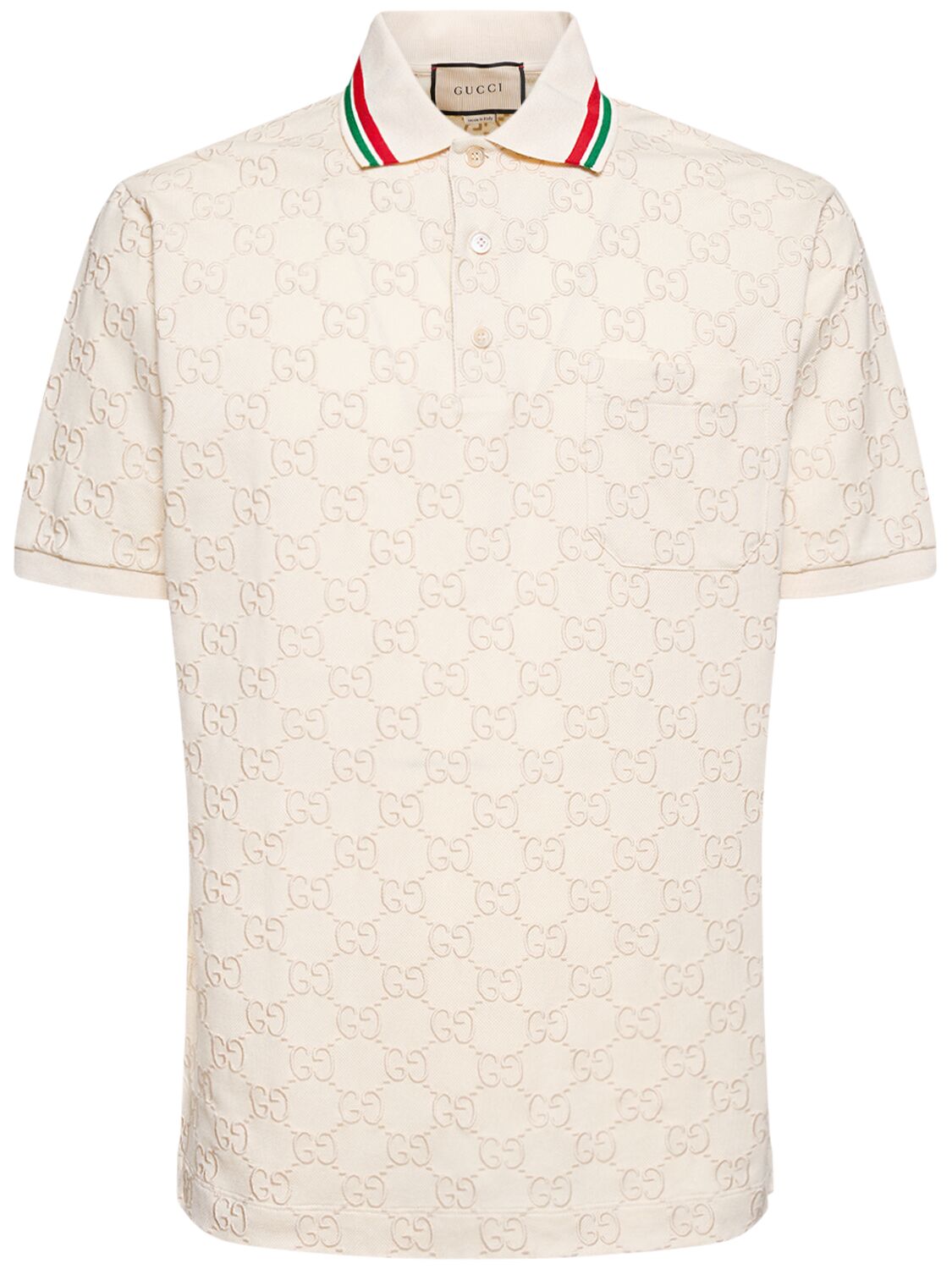 Image of Stretch Cotton Blend Piqué Polo Shirt