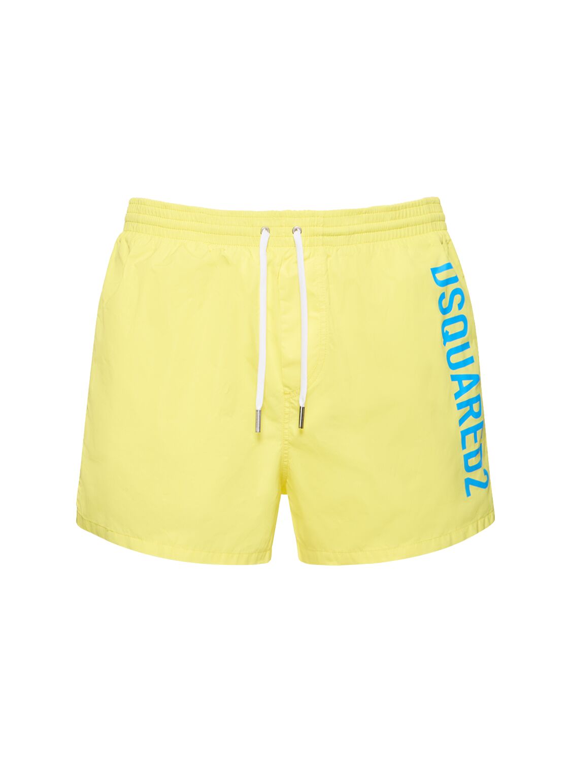 Dsquared2 Underwear Logo Midi Swim Shorts In Yellow,turquois