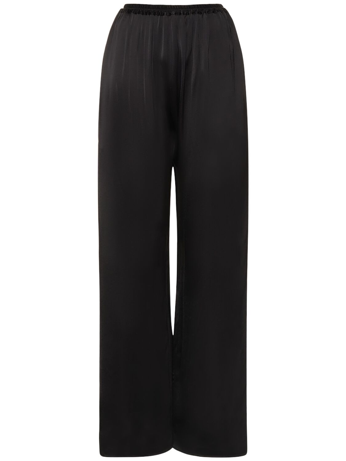 Matteau Relaxed Fit Viscose Satin Pants In Black