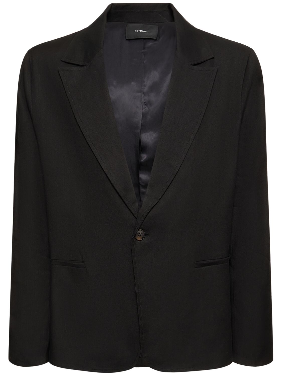 Image of Linen Blend Single Breasted Jacket