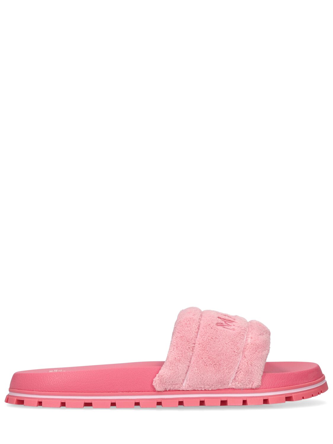 Image of Terry Faux Shearling Sandals