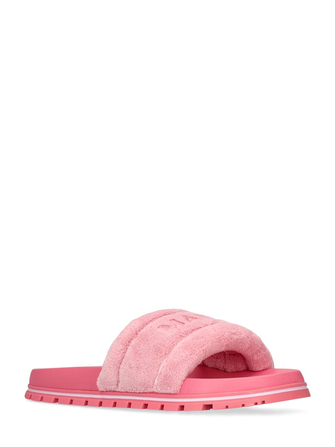 Shop Marc Jacobs Terry Faux Shearling Sandals In Pink