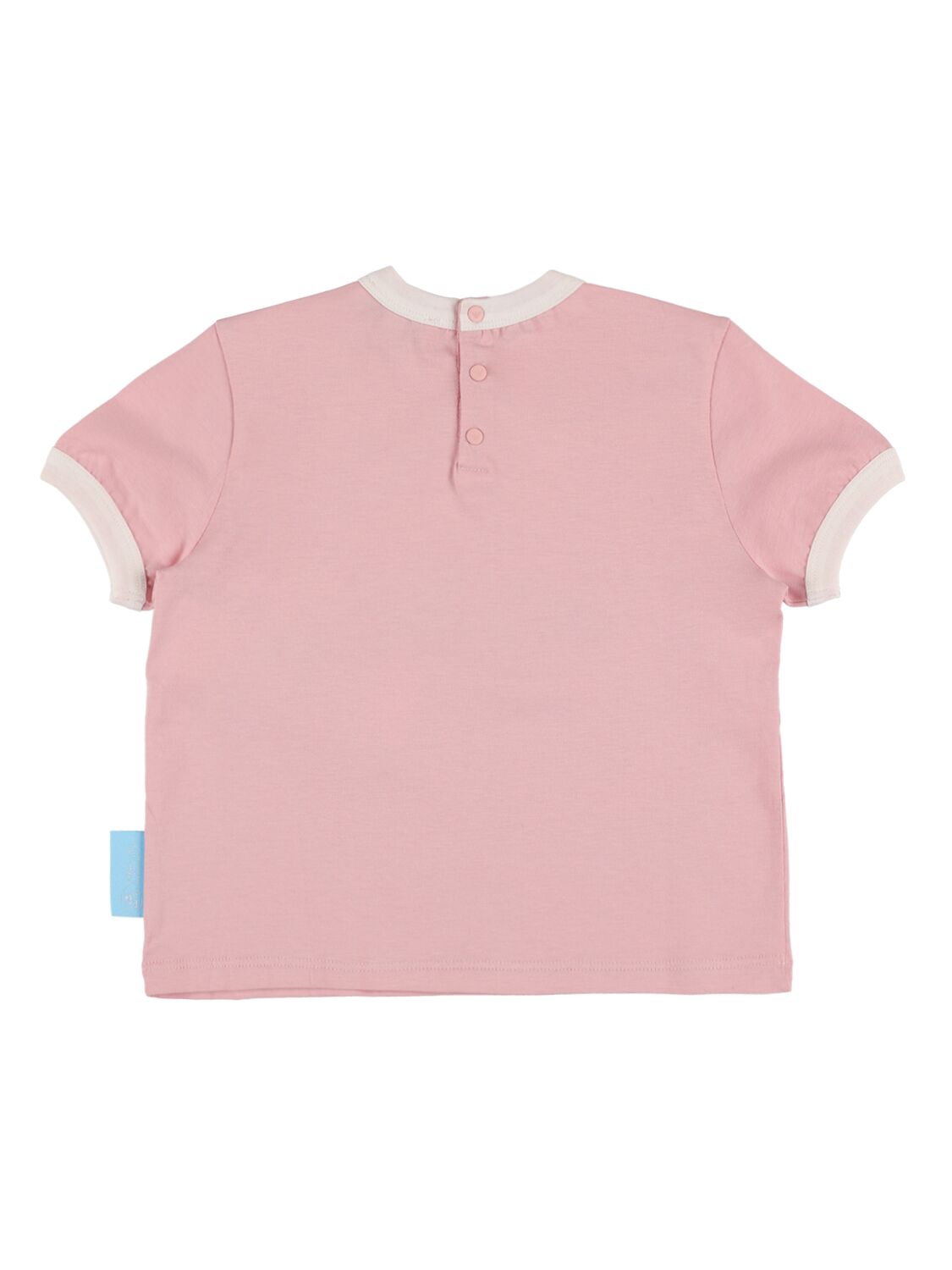 Shop Emporio Armani Printed Cotton T-shirt In Pink