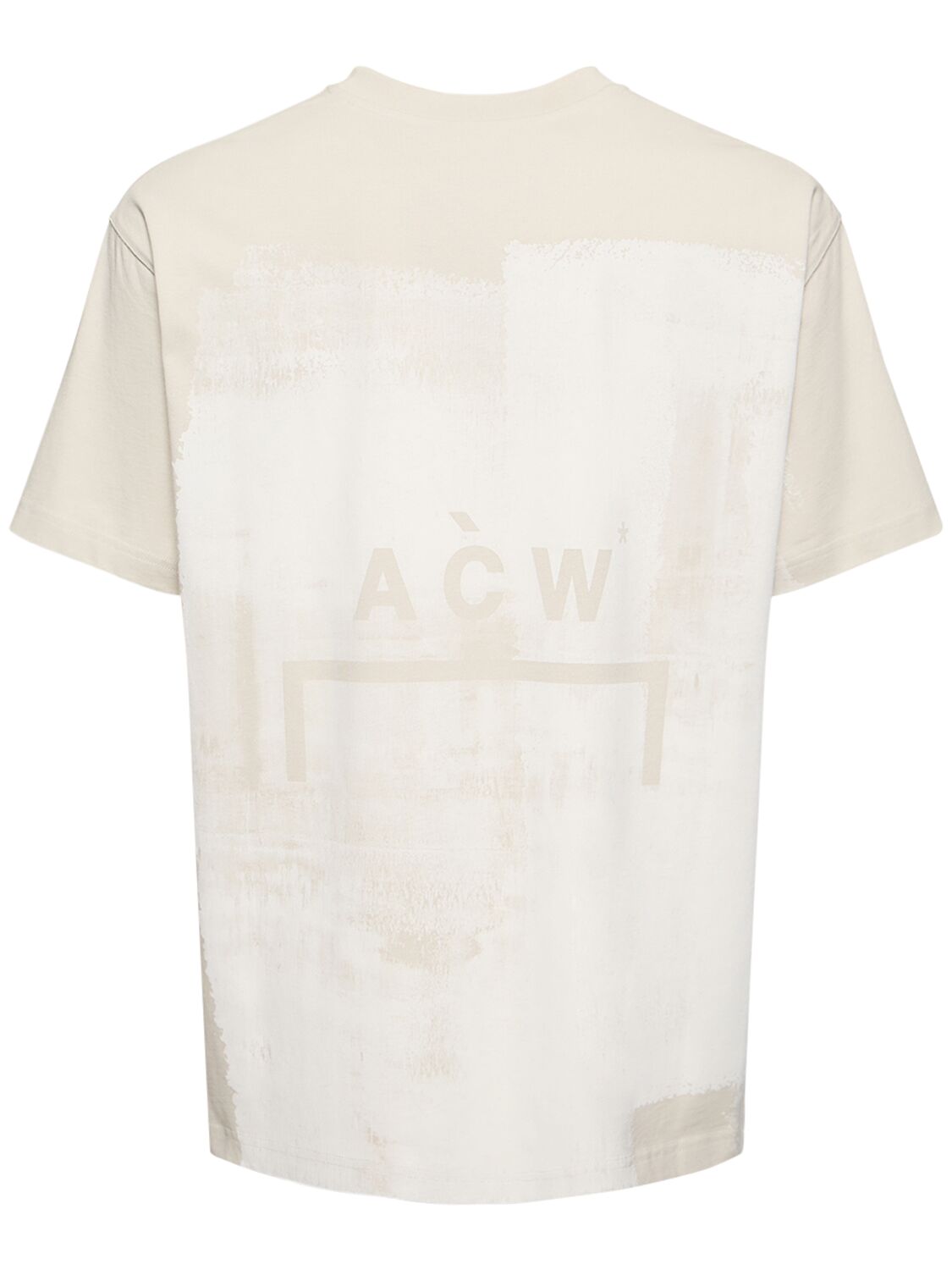Shop A-cold-wall* Brushstroke Print Cotton Jersey T-shirt In Bone