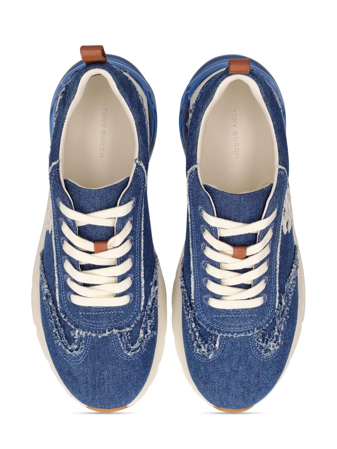 Good Luck Denim Sneakers in Blue - Tory Burch