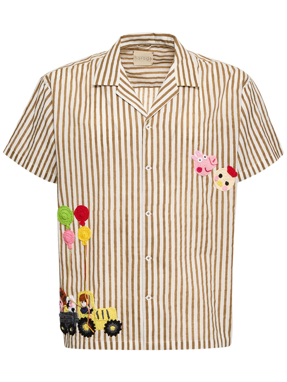 Harago Crochet Toys Cotton Short Sleeve Shirt In Multicolor
