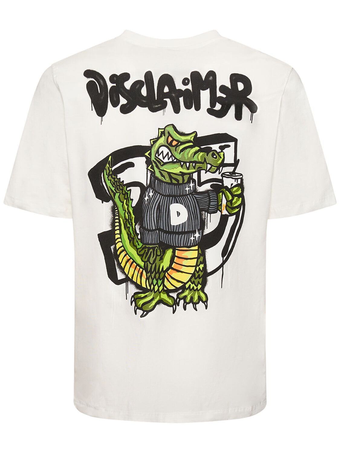 Crocodile Printed Cotton T-shirt