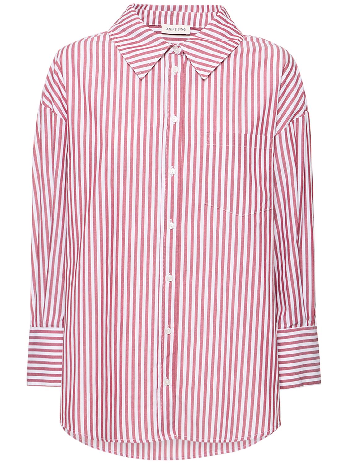 Image of Mika Striped Cotton Poplin Shirt