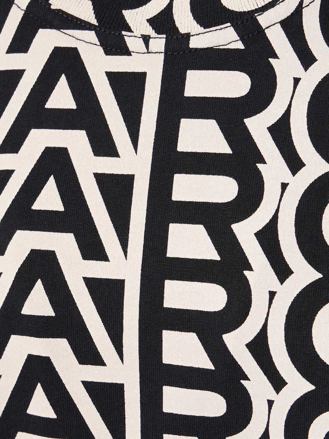 Shop Marc Jacobs The Big Monogram Cotton T-shirt In Black,white