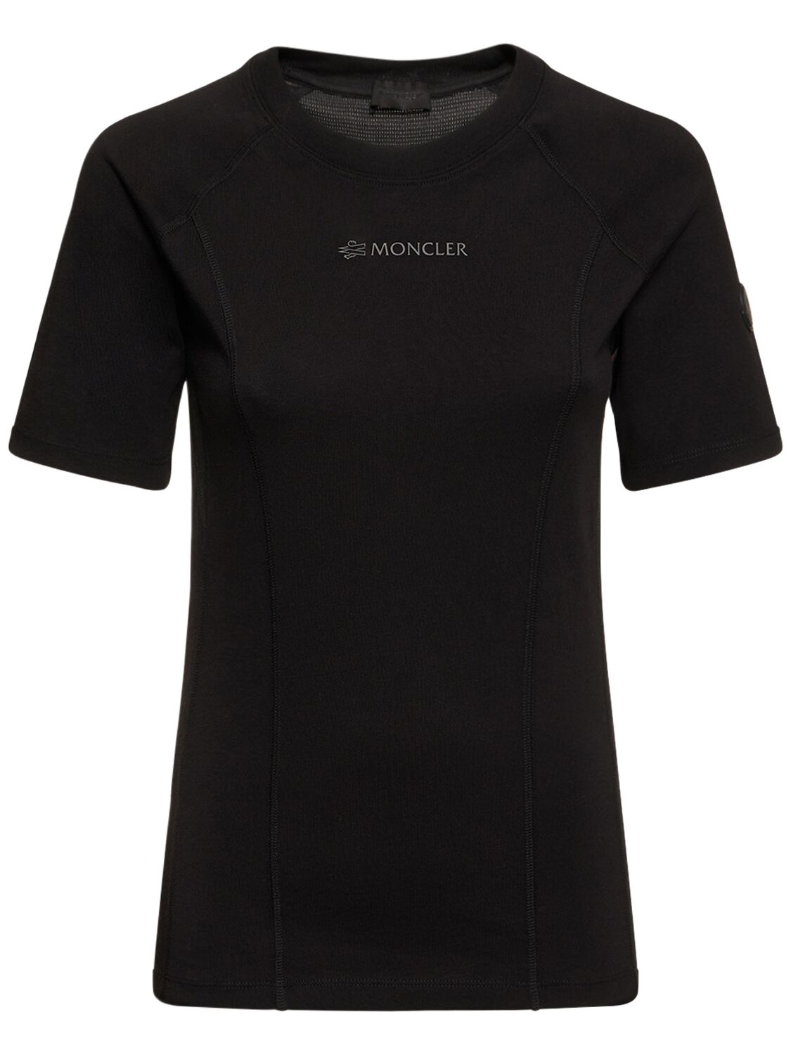 Shop Moncler S/s Cotton T-shirt In Black