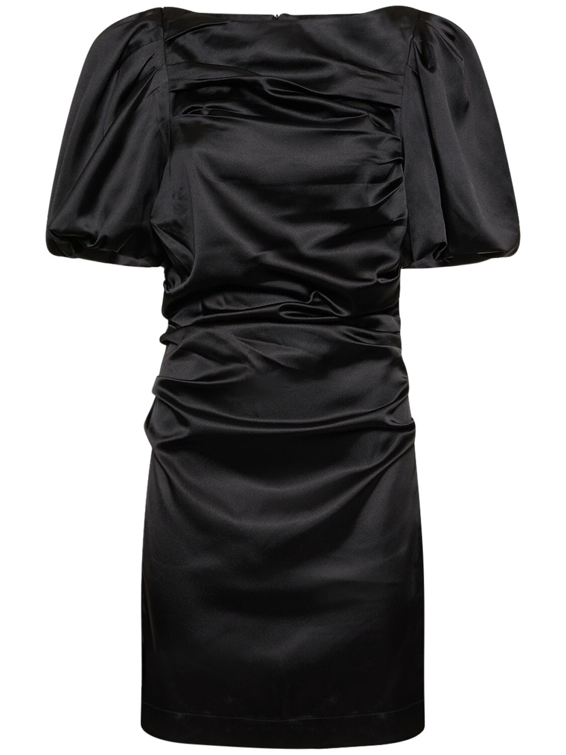 Lisbon Puff Sleeve Satin Mini Dress – WOMEN > CLOTHING > DRESSES