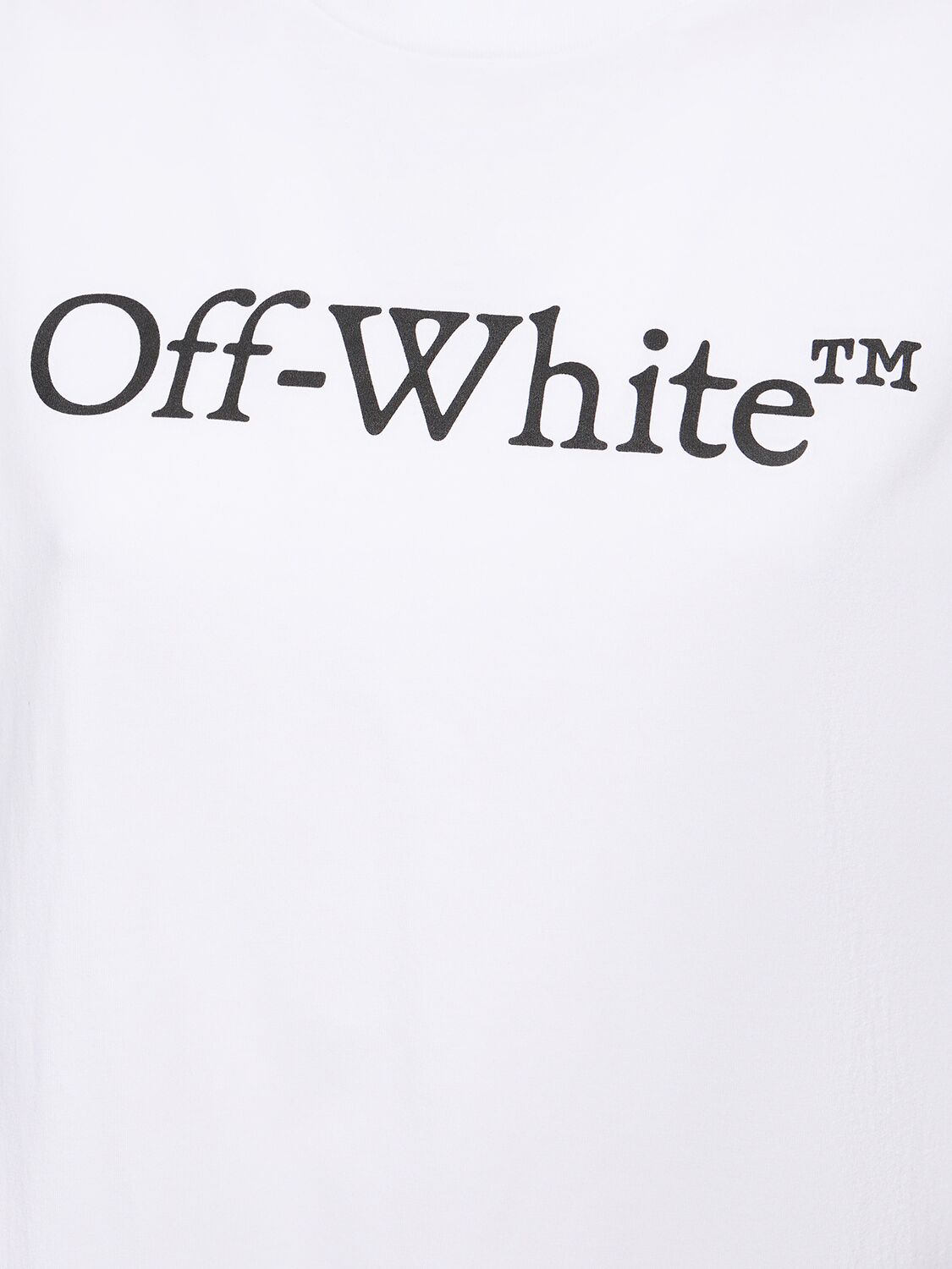Shop Off-white Bookish Printed Logo Cotton T-shirt In White